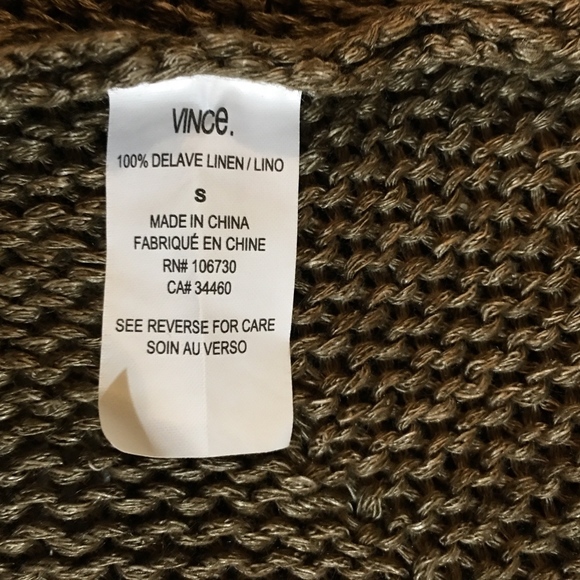 Vince Brown Short Sleeve Oversized Sweater Size S - Picture 7 of 8